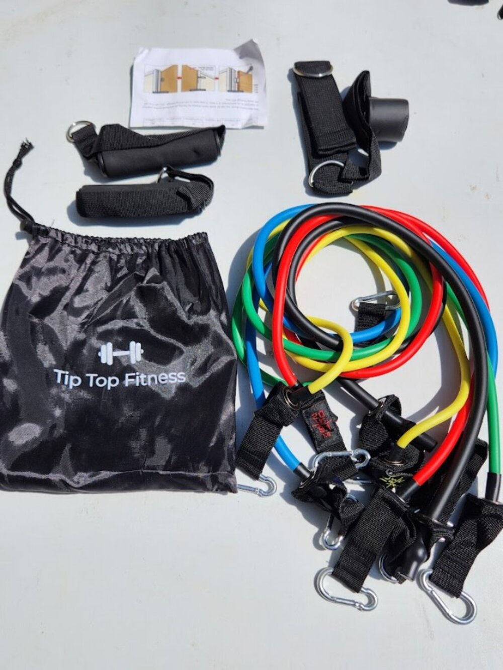 NEW Resistance Training Bands 11 Piece Set Home Workout Physical Therapy Yoga Pi